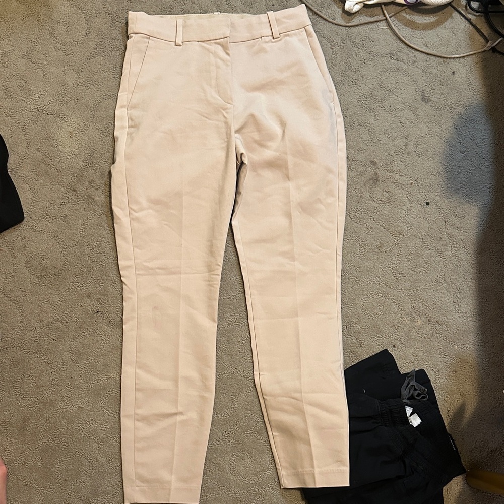 H&M Cream Straight Leg Pants
